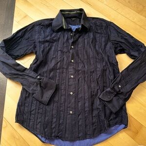 TED BAKER textured stripe long sleeve button up dress shirt  Size - 5